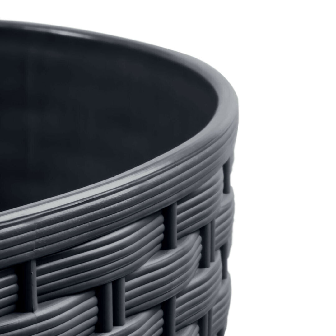 Doniczka z wkładem Prosperplast Rato Round DRTUS200L-S433 antracyt