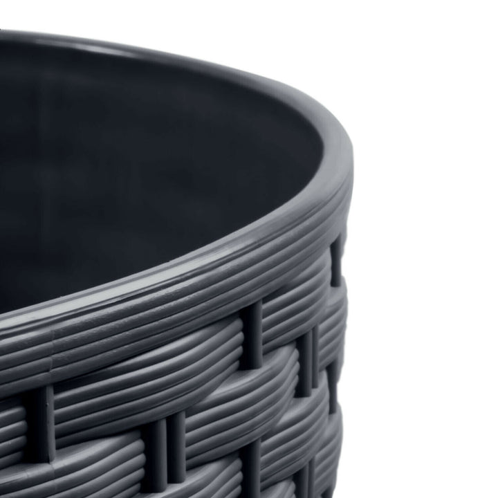 Doniczka z wkładem Prosperplast Rato Round DRTUS200L-S433 antracyt