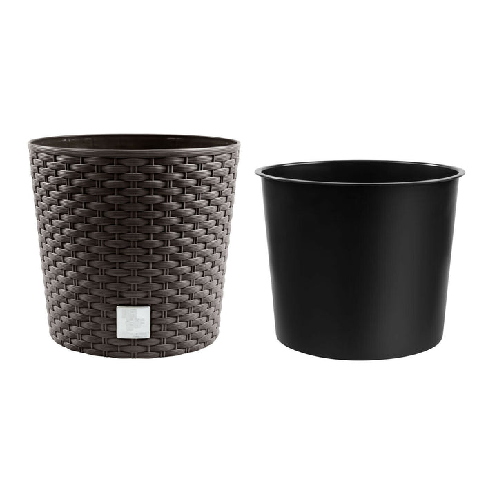 Doniczka z wkładem Prosperplast Rato Round DRTUS200L-440U umbra