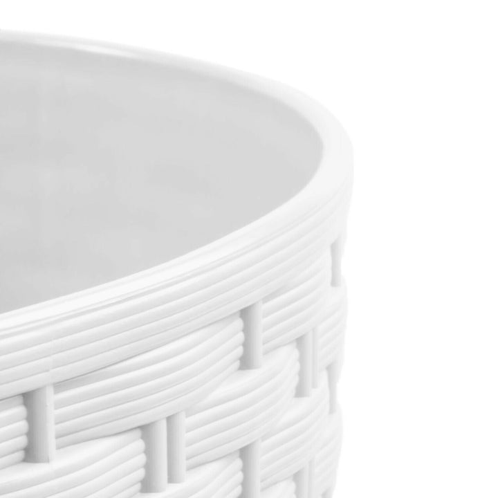 Doniczka z wkładem Prosperplast Rato Round DRTUS200L-S449 kolor biały