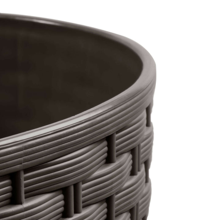 Doniczka z wkładem Prosperplast Rato Round DRTUS250L-440U - kolor umbra