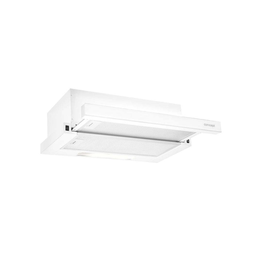 Okap wysuwany do zabudowy 60cm Concept OPV3560WH - kolor biały