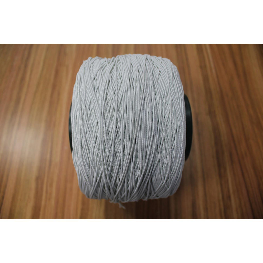 Gumka do maseczek biała 1-żyłowa w oplocie 960m 2mm