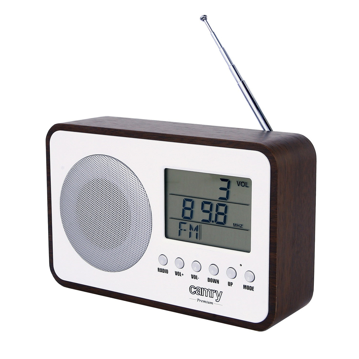 Radio cyfrowe Camry, retro, wyświetlacz LCD, budzik, CR 1153