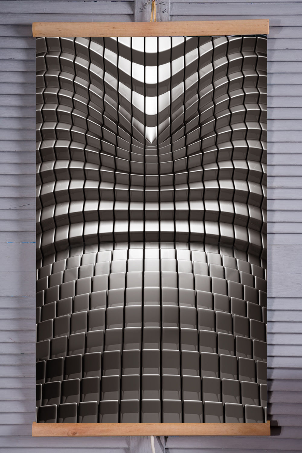 Grzejnik na podczerwień - giętki panel grzewczy 430W TRIO wzór 7 abstrakcja, wymiary 100x57cm z regulatorem