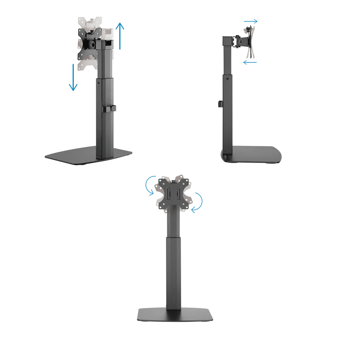 Uchwyt wolnostojący do monitora Ergo Office, 17-32', ' max 7kg, ze sprężyną gazową, pasuje do zakrzywionych monitorów, ER-410