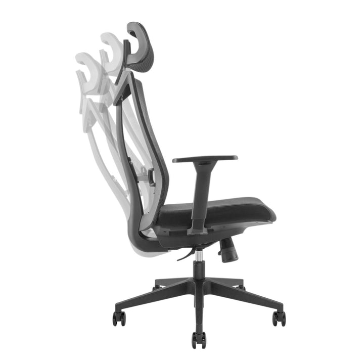 Krzesło biurowe ergonomiczne premium z wysokim oparciem Ergo Office, max 150kg, ER-414