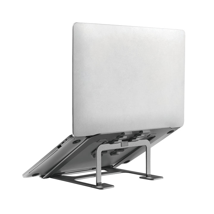 Aluminiowa ultra cienka składana podstawka pod laptopa Ergo Office, szara, pasuje do laptopów 11-15'', ER-416 G