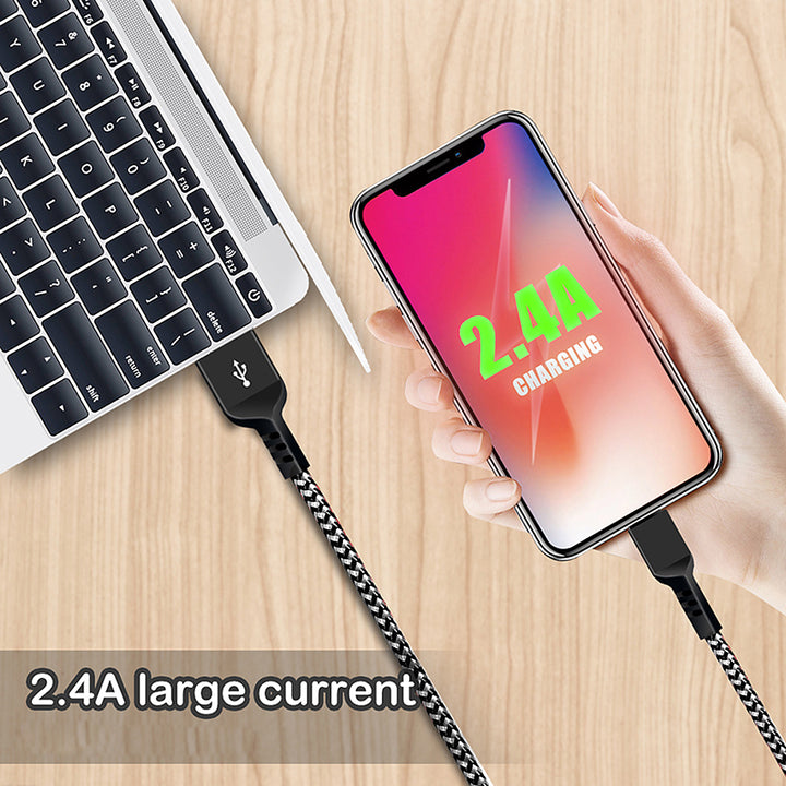 Kabel microUSB wspierający Fast Charge 2.4A Maclean Energy MCE473 czarny dł. 1m 5V/2.4A - przesył danych