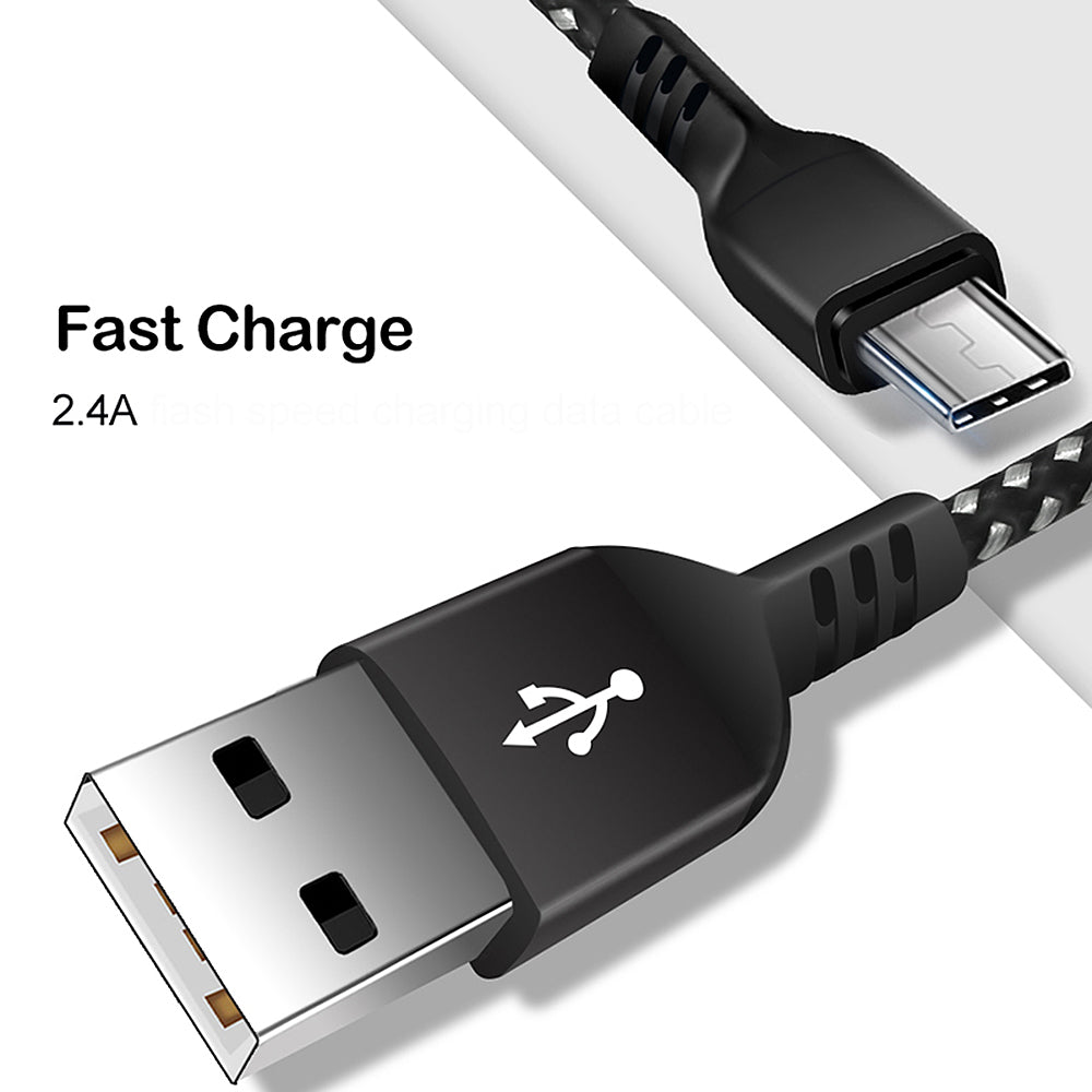 Kabel microUSB wspierający Fast Charge 2.4A Maclean Energy MCE473 czarny dł. 1m 5V/2.4A - przesył danych