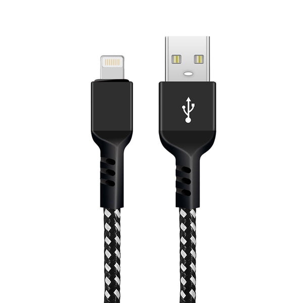 Kabel lighting wspierający Fast Charge 2.4A Maclean Energy MCE472 czarny dł. 1m 5V/2.4A - przesył danych