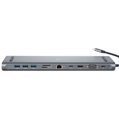 Stacja dokująca HUB USB Typ-C Maclean, HDMI / USB 3.0 / USB-C / VGA/ RJ-45 / PD (Power Delivery - 87W max), aluminiowa obudowa, MCTV-850