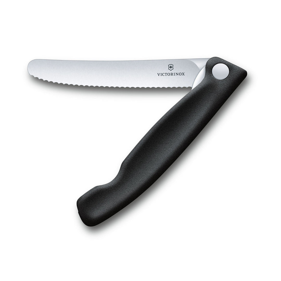 Składany nóż Victorinox Swiss Classic z ząbkowanym ostrzem 11 cm - kolor czarny