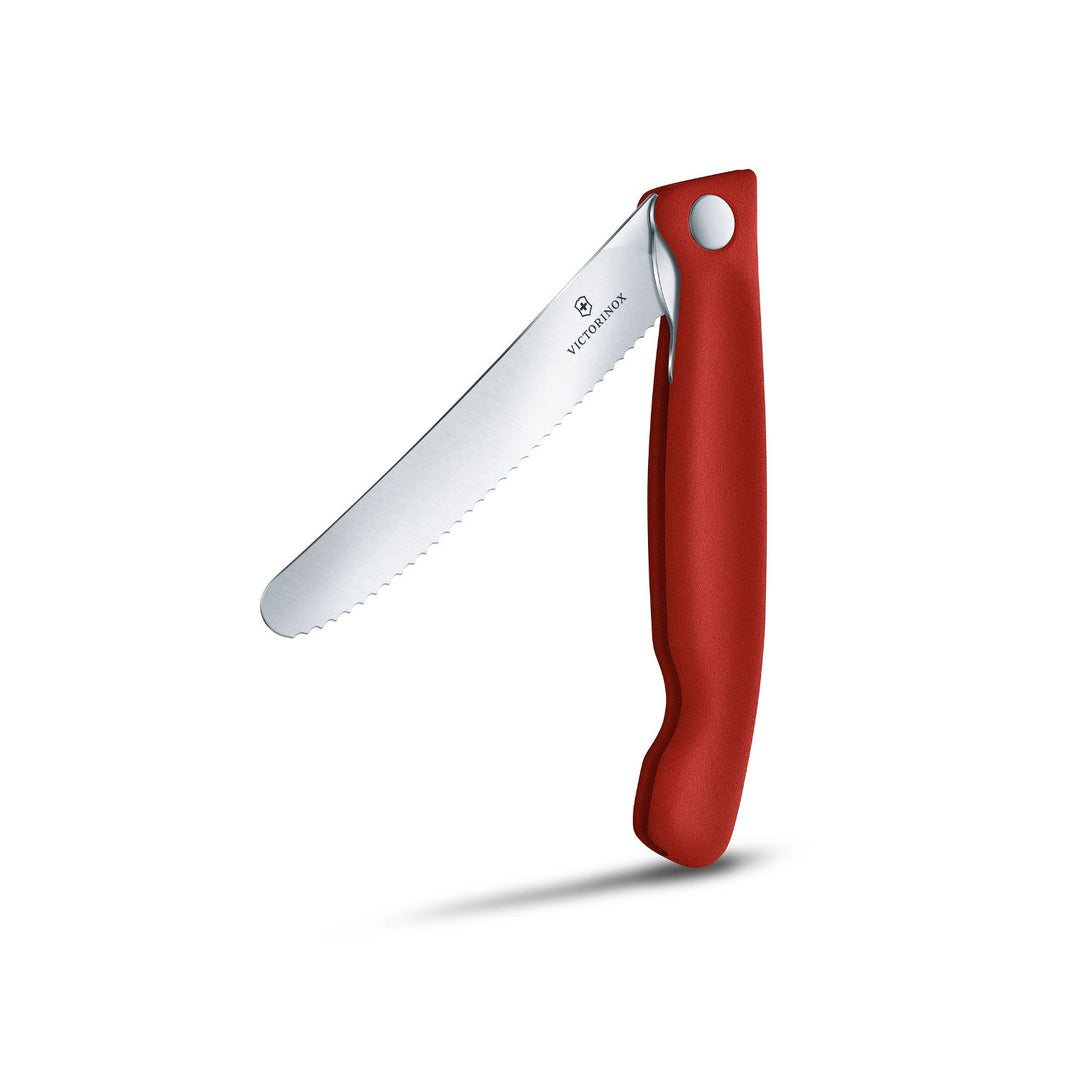 Składany nóż Victorinox Swiss Classic z ząbkowanym ostrzem 11 cm - kolor czerwony