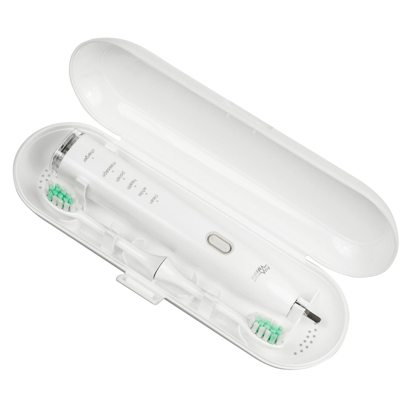 Szczoteczka soniczna do zębów Promedix PR-740 W kolor biały, 5 trybów, timer, wskaźnik poziomu naładowania baterii 2 końcówki w zestawie i kabel USB