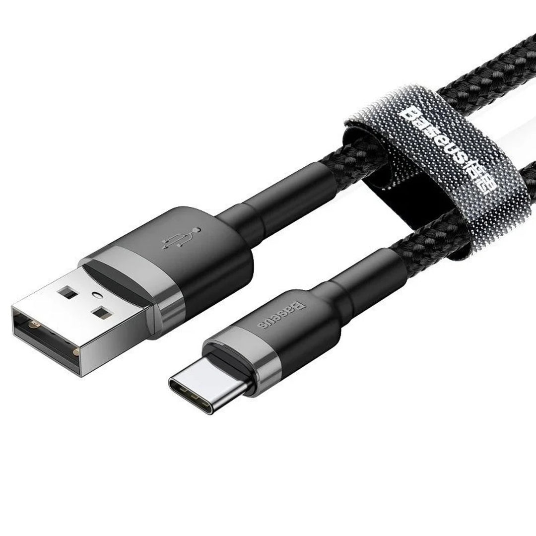 Przewód wtyk USB A - wtyk USB typ-C 2m CATKLF-CG1 Gray+Black BASEUS