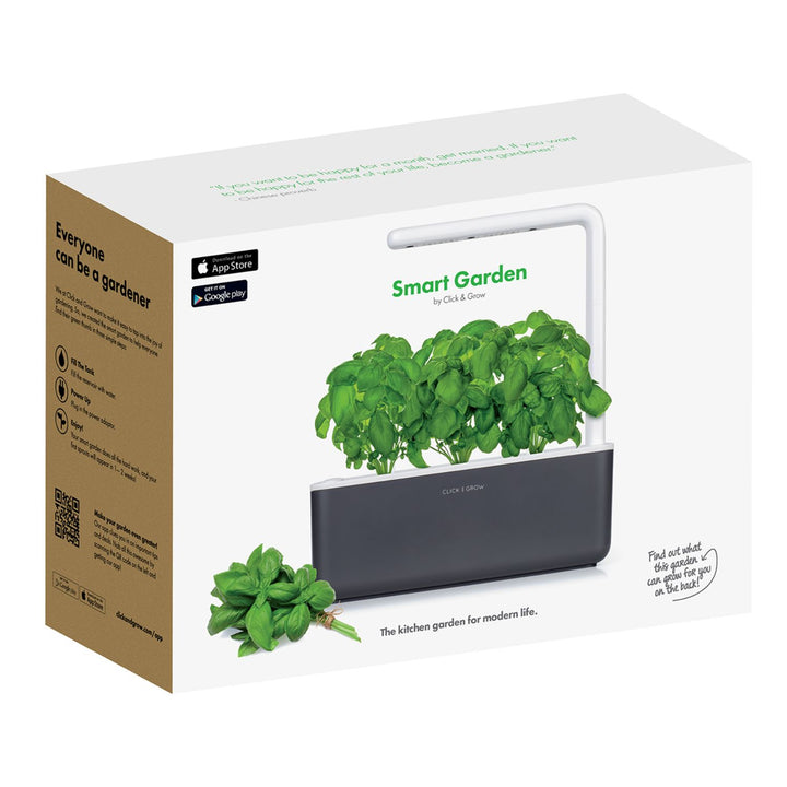 Ogród domowy Click & Grow Smart Garden 3 szary + kapsułki bazylii
