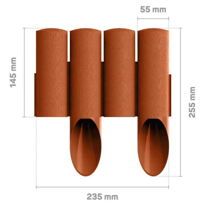 Cellfast  palisada ogrodowa odporna na promieniowanie UV, mrozoodporna, ceglasta Standard 4