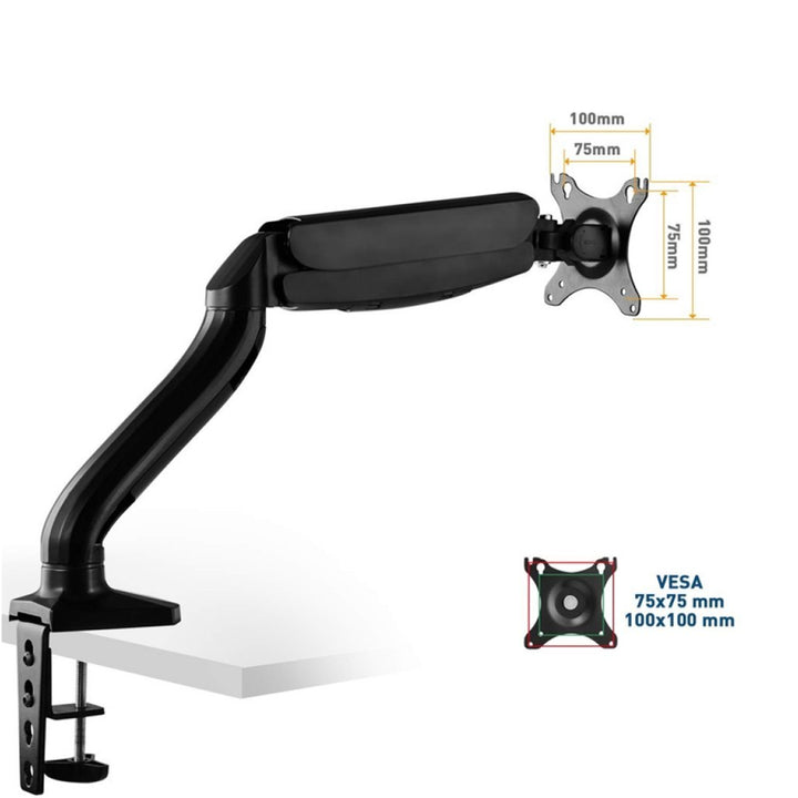 WIESZAK UCHWYT BIURKOWY DO MONITORA LED LCD USB 3.0 10-32" Art L-17GD