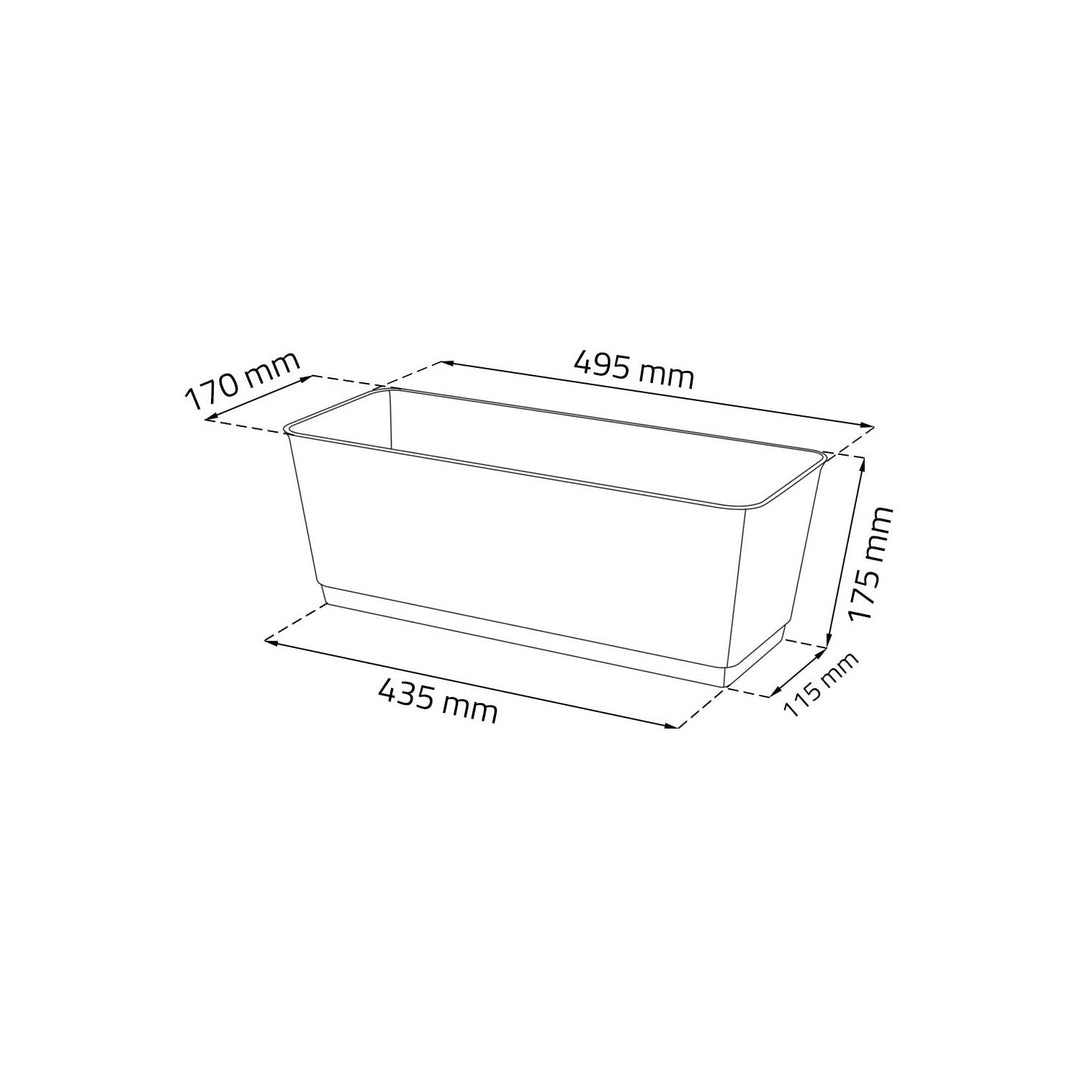 Doniczka rattanowa z hakami Ratolla DRL500PW antracyt