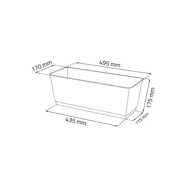 Doniczka rattanowa z hakami Ratolla DRL500PW antracyt