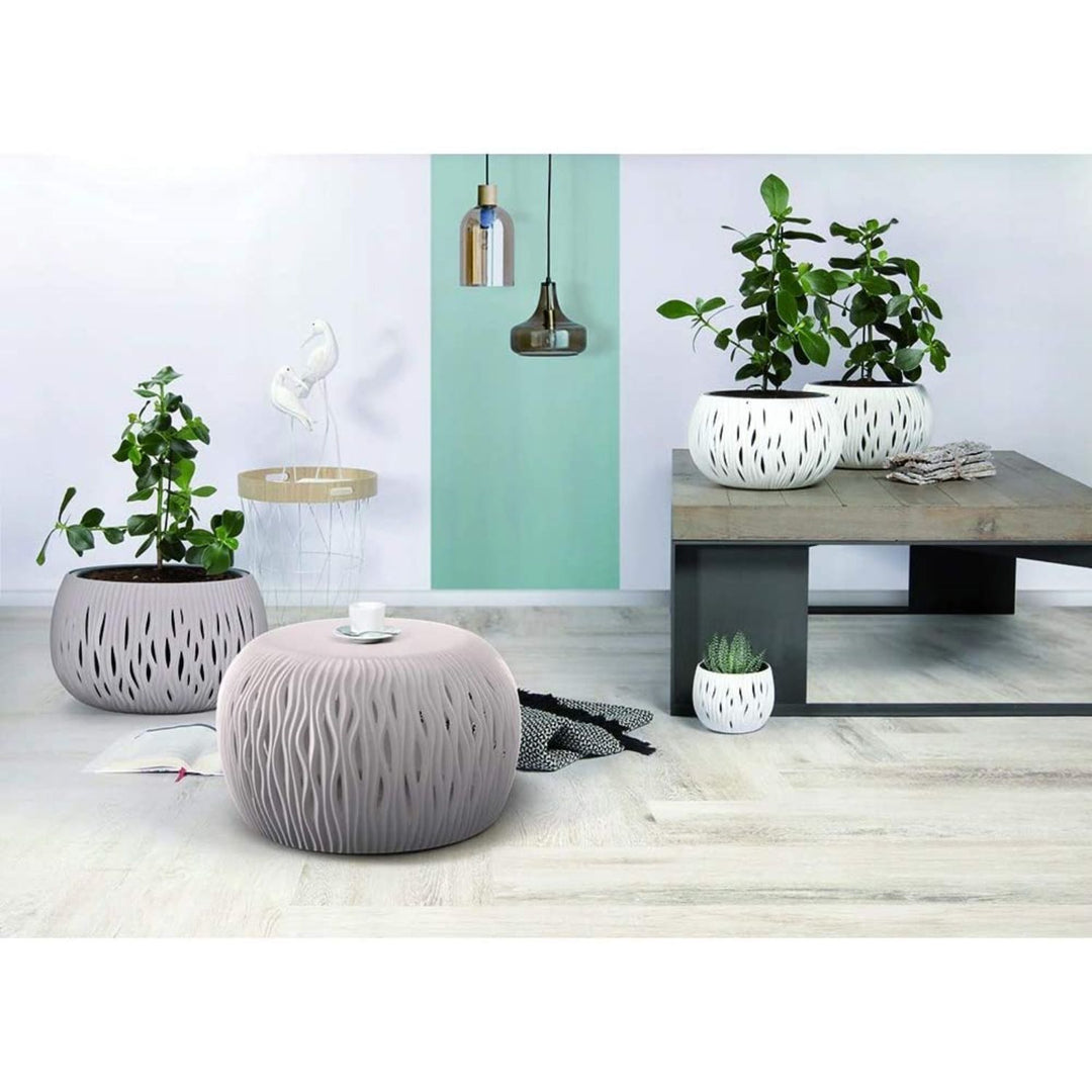 Doniczka z wkładem Prosperplast Sandy Bowl DSK240 405U szara