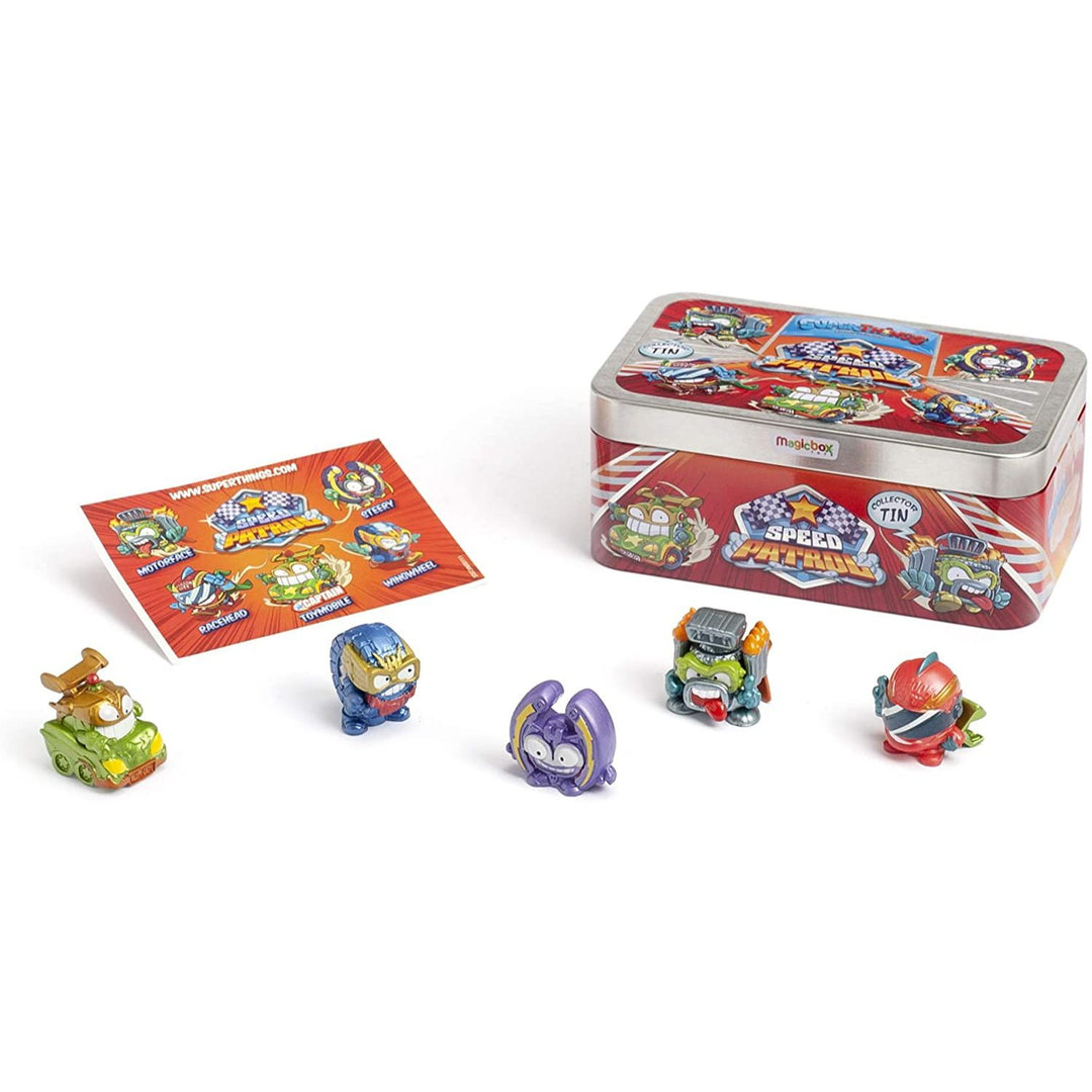 SuperThings Speed Patrol Tin zestaw puszka i 5 figurek
