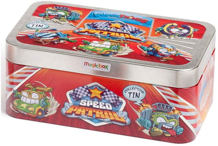 SuperThings Speed Patrol Tin zestaw puszka i 5 figurek
