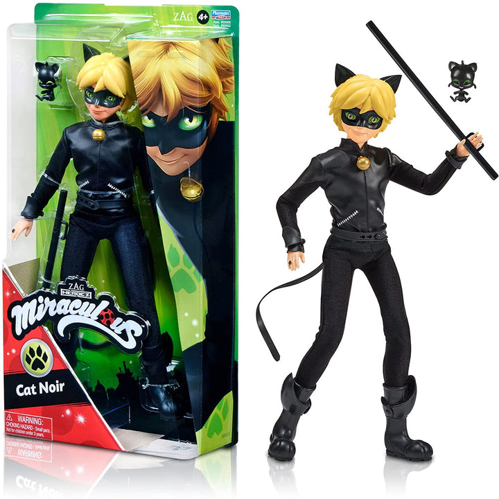 Zestaw Miraculous Cat Noir lalka Czarny Kot wiernie odwzorowująca bajkową postać