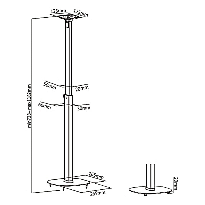 Uchwyt stojak podłogowy na głośnik Maclean, Sonos® One,Sonos® One SL, max. 10kg, MC-940