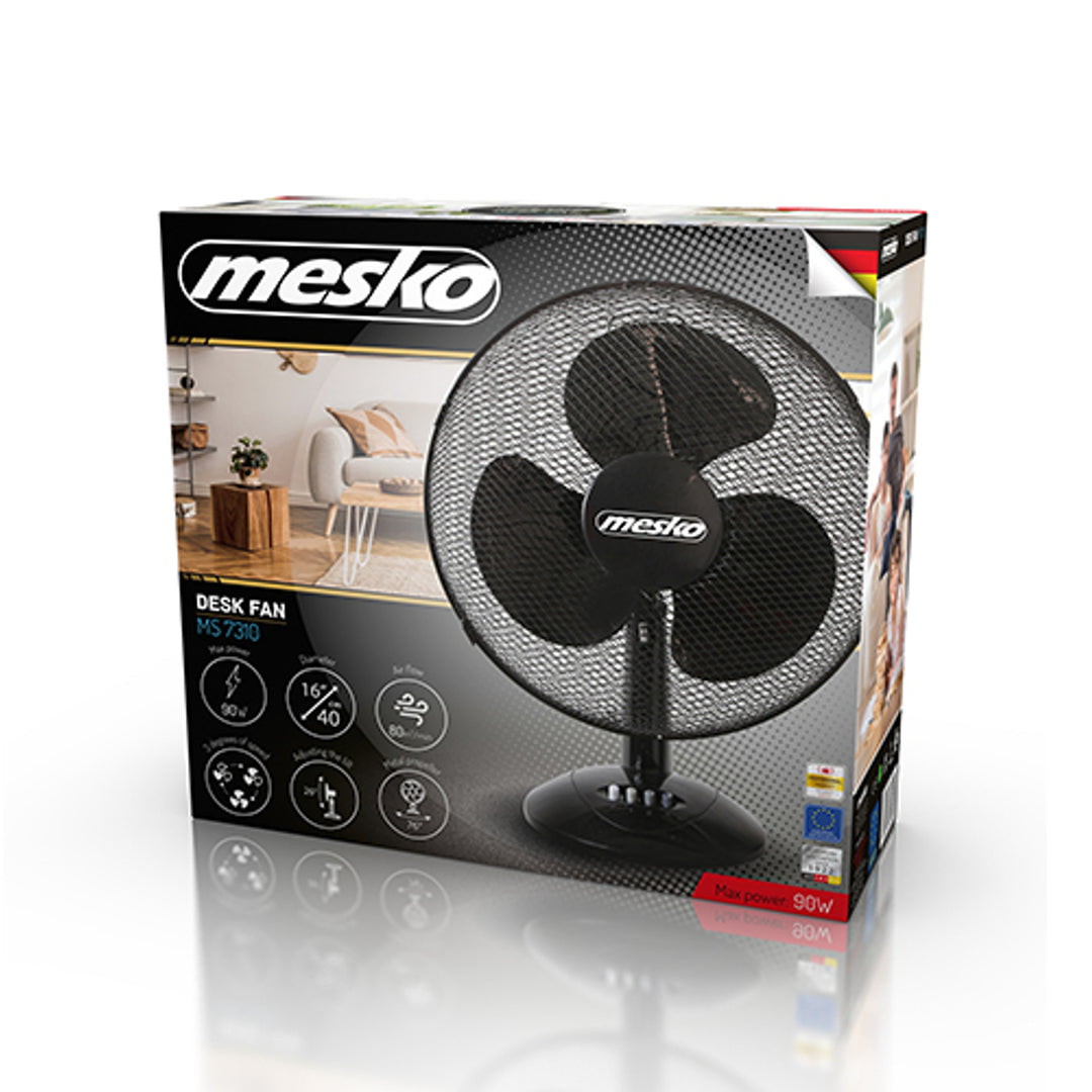 Wentylator biurkowy 40 cm Mesko MS 7310 moc maksymalna 90W
