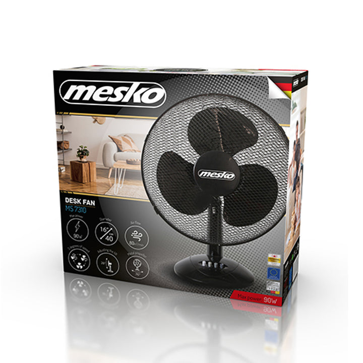 Wentylator biurkowy 40 cm Mesko MS 7310 moc maksymalna 90W