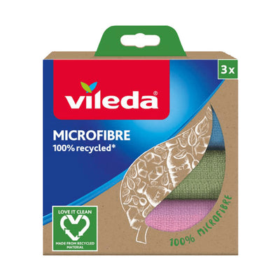 Zestaw 3 ścierek Vileda Mikrofibra 100% z recyklingu