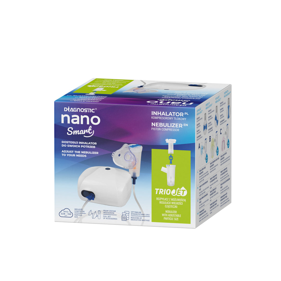 Inhalator Diagnostic Nano Smart wyposażony w nebulizator Trio Jet