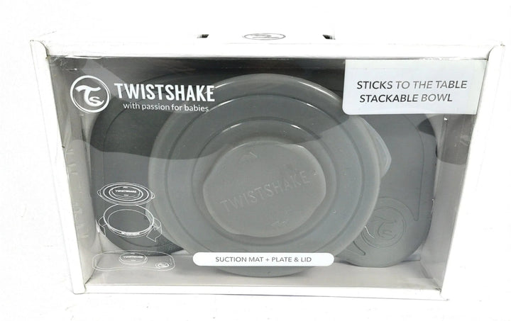 Twistshake Mata Click-Mat Mini + Talerz Pastelowo Szary