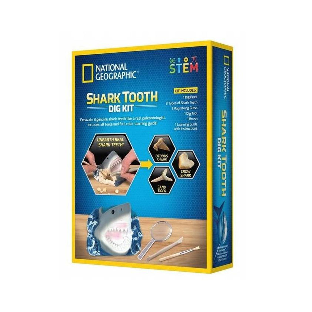 Zestaw National Geographic - Zestaw wykopaliskowy Ząb rekina (Shark Tooth Dig Kit)