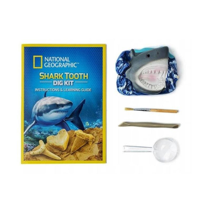 Zestaw National Geographic - Zestaw wykopaliskowy Ząb rekina (Shark Tooth Dig Kit)