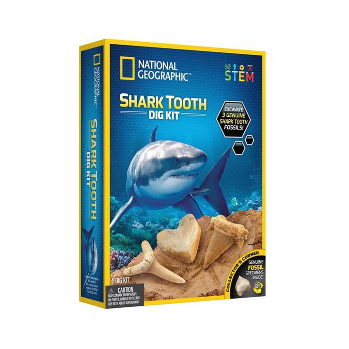 Zestaw National Geographic - Zestaw wykopaliskowy Ząb rekina (Shark Tooth Dig Kit)