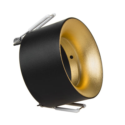 Oprawa podtynkowa / tuba Maclean, punktowa, okrągła, aluminiowa, GU5.3, 70x40mm, kolor czarny/złoty, MCE457 B/G
