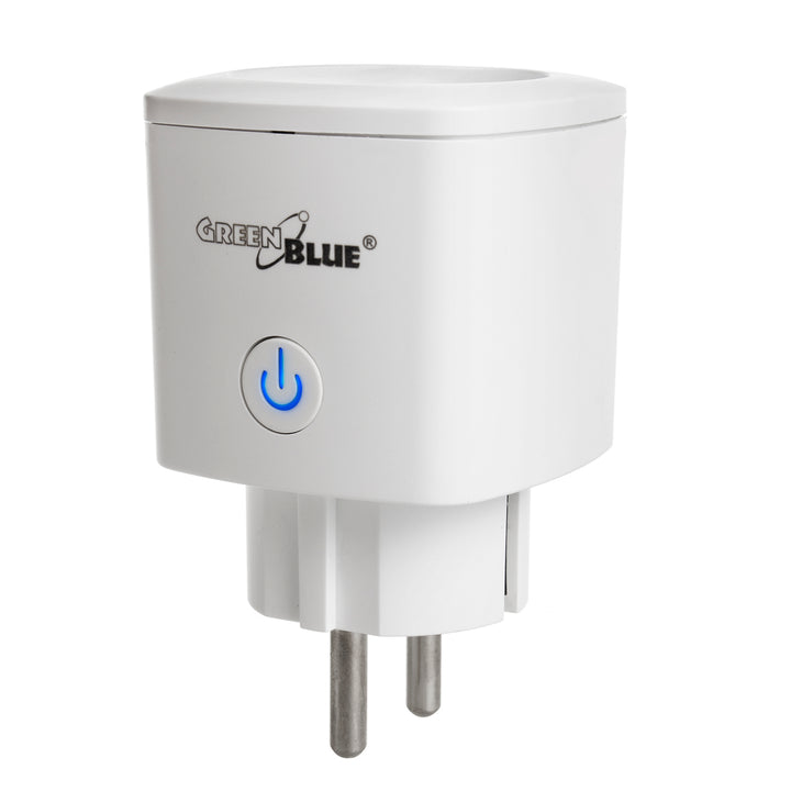 Zdalnie sterowane gniazdko WiFi GreenBlue, Android/iOS/Alexa/Google Home, zuż. energii, timer, max 3680W, typ F, GB720 F