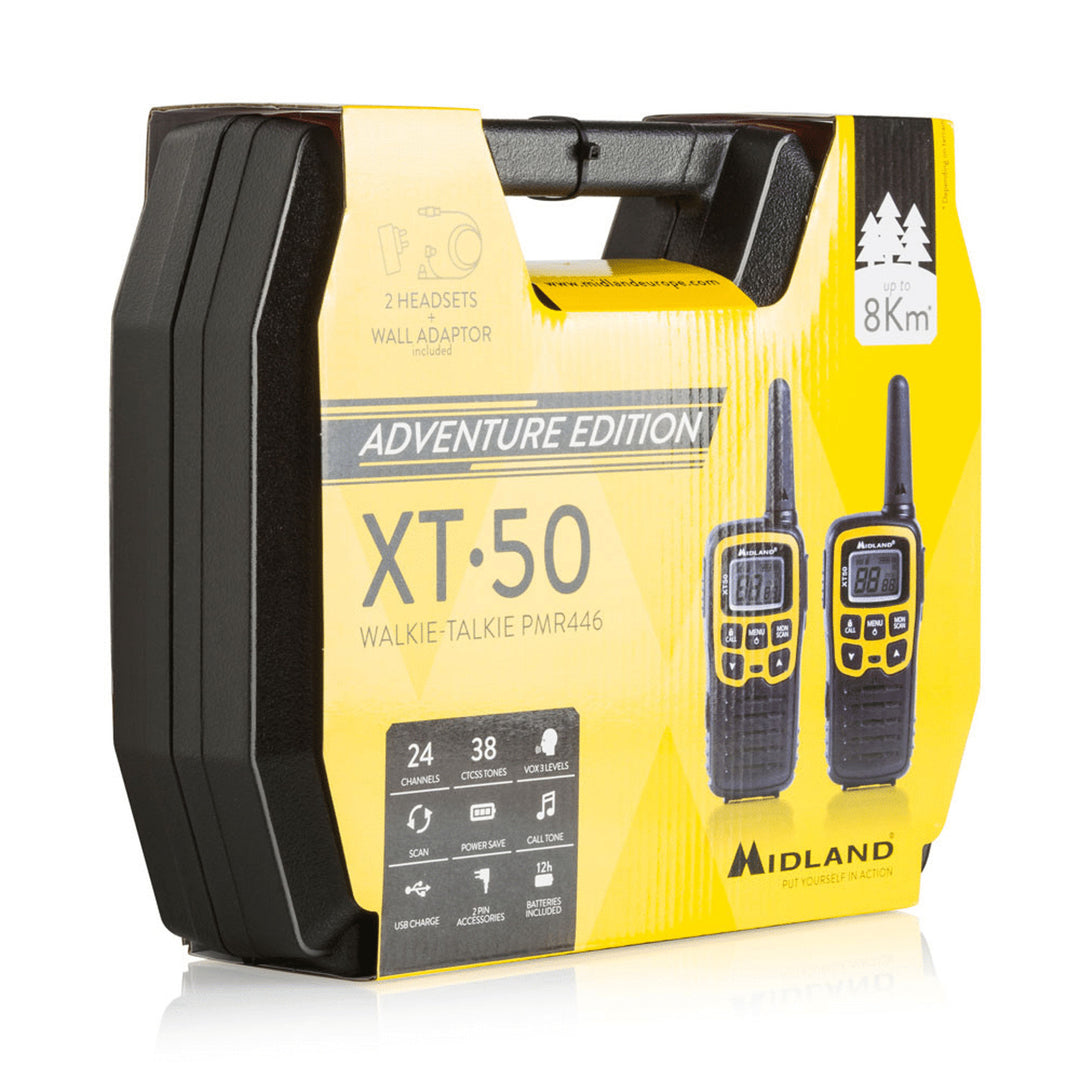 Radiotelefony ręczne PMR MIDLAND XT50 walizka, walkie-talkie