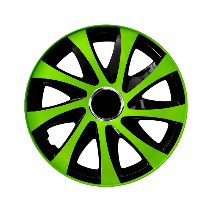 Kołpaki uniwersalne 15" Drift Extra green/black 4 sztuki