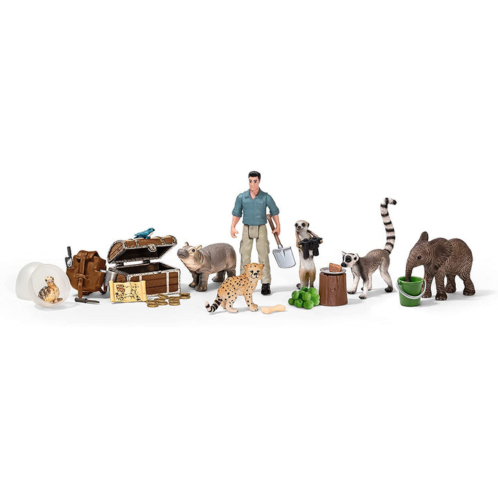 Kalendarz adwentowy 2021 Schleich Wild Life 98272 7 zwierząt i akcesoria