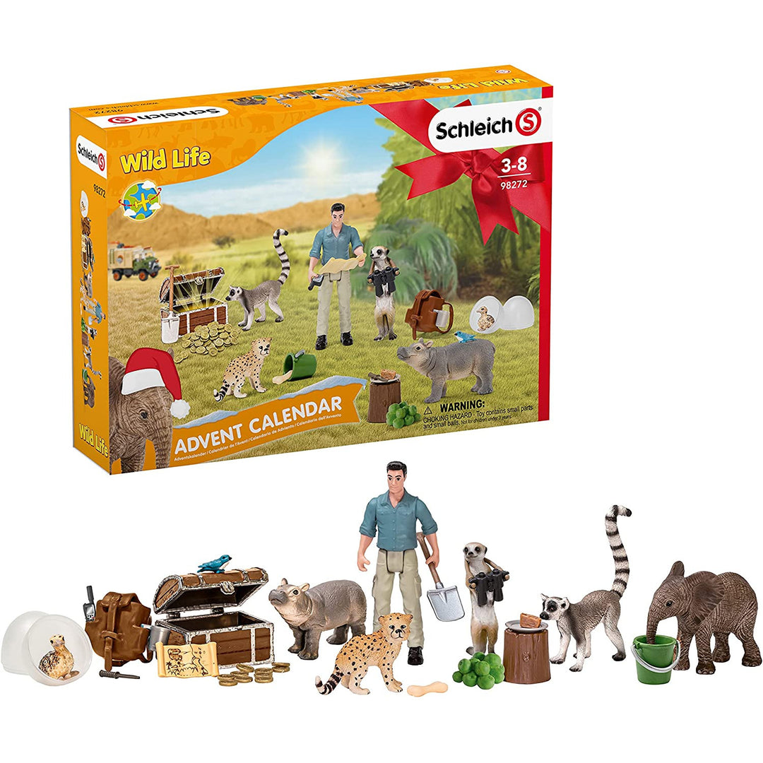 Kalendarz adwentowy 2021 Schleich Wild Life 98272 7 zwierząt i akcesoria