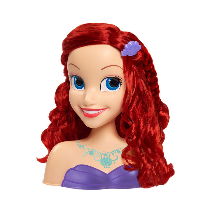 Disney Princess Głowa do stylizacji Ariel - lśniące rude włosy