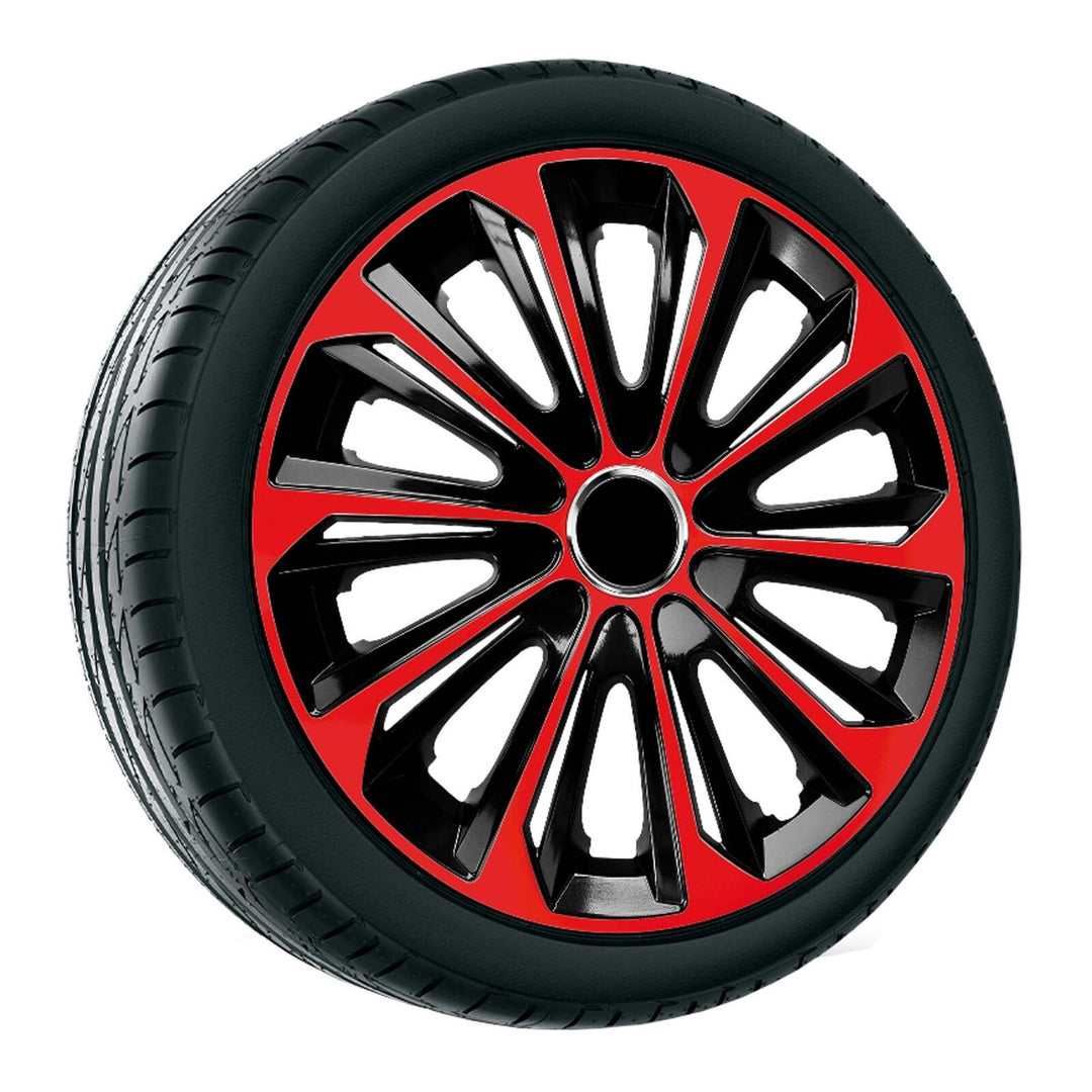 Kołpaki 14'' NRM EXTRA STRONG RED BLACK czerwono - czarne 4 sztuki