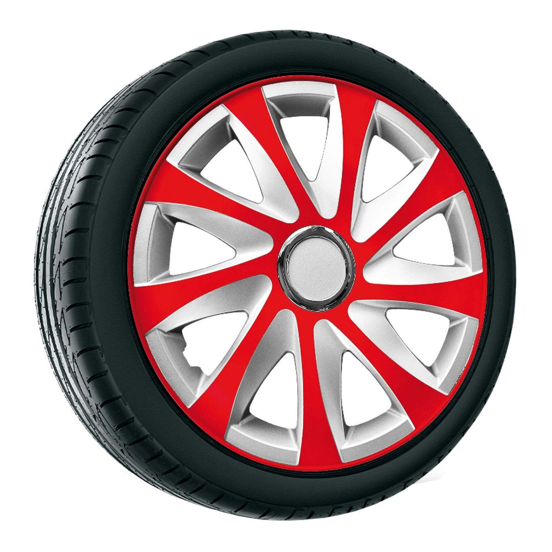 Kołpaki 13'' NRM EXTRA DRIFT RED SILVER czerwono - srebrne 4 sztuki