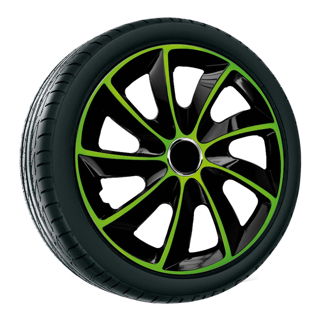 Kołpaki 14'' NRM EXTRA STIG GREEN BLACK zielono-czarne 4 sztuki