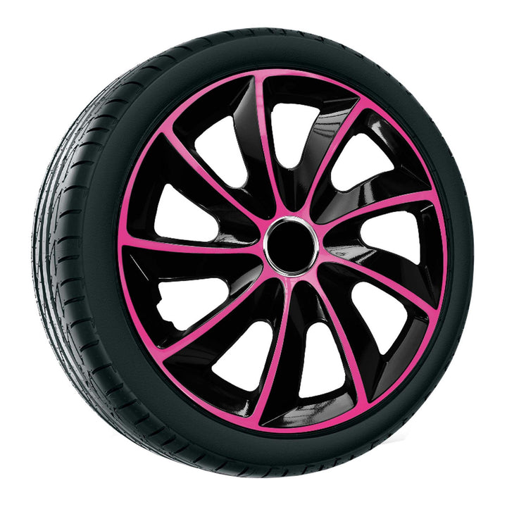 Kołpaki 13" NRM EXTRA STIG PINK BLACK różowo-czarne 4 sztuki