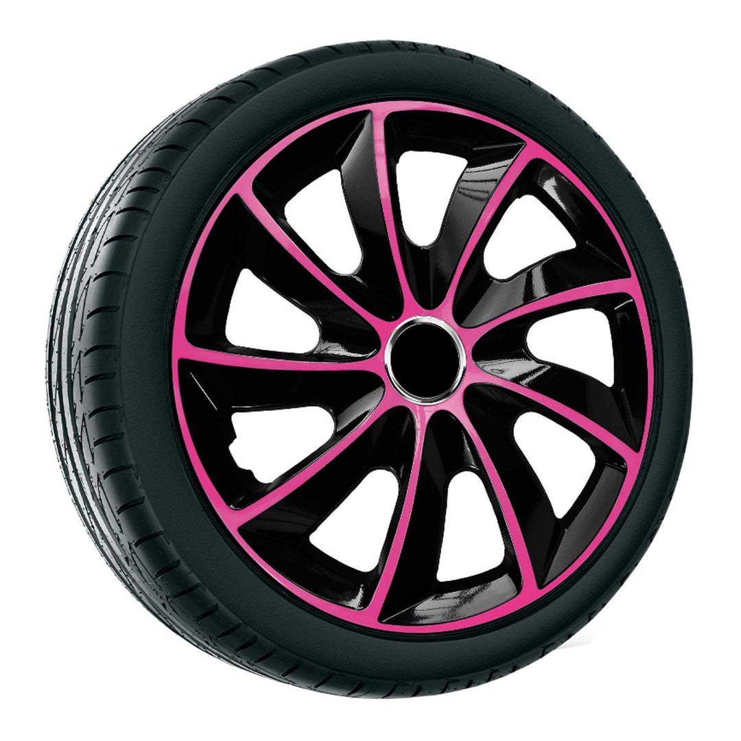 Kołpaki 14" NRM EXTRA STIG PINK BLACK różowo-czarne 4 sztuki